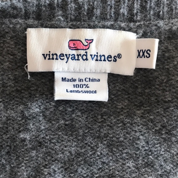 Vineyard Vines Grey Lambswool Cardigan Size XXS - Picture 5 of 5